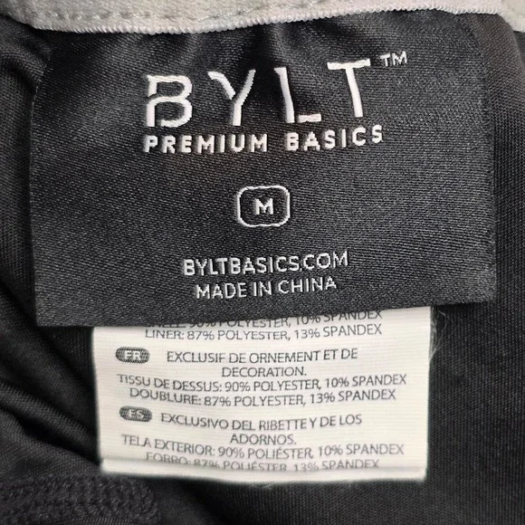 BYLT Men's Medium Swift 2-in-1 Workout Shorts Gray Black Compression Liner KPO12 - Picture 5 of 11
